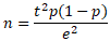 Formule taille échantillon