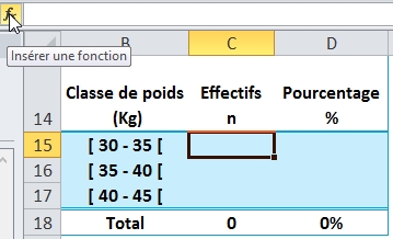 Comptabiliser les effectifs d'une classe avec Excel - formule